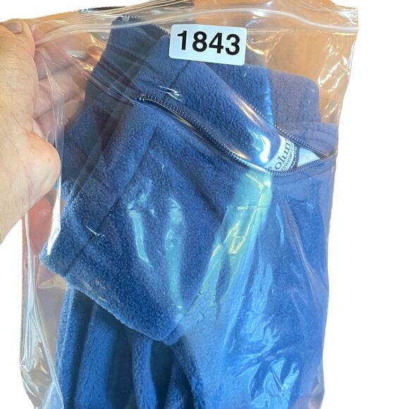 Columbia Vest Men's Medium Blue Fleece Polyester Logo Sleeveless Full Zipper - Picture 9 of 9